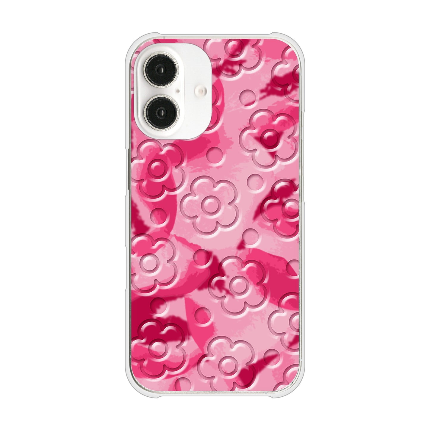 iPhone16 高画質仕上げ 背面印刷 ハードケースフラワーヴェルニ