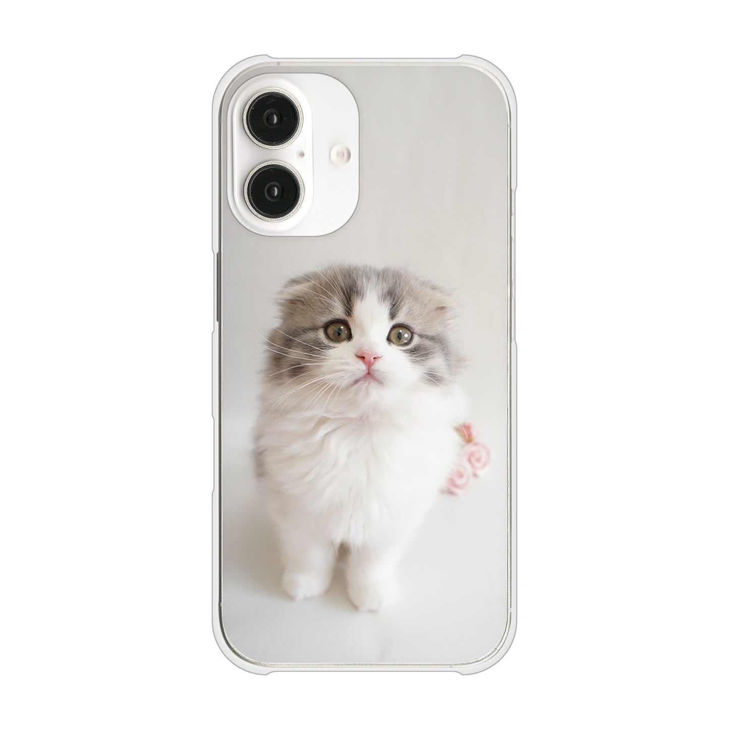 iPhone16 高画質仕上げ 背面印刷 ハードケース 【VA803 まっていますネコ】