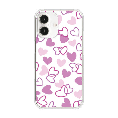 iPhone16 高画質仕上げ 背面印刷 ハードケースハートがいっぱい