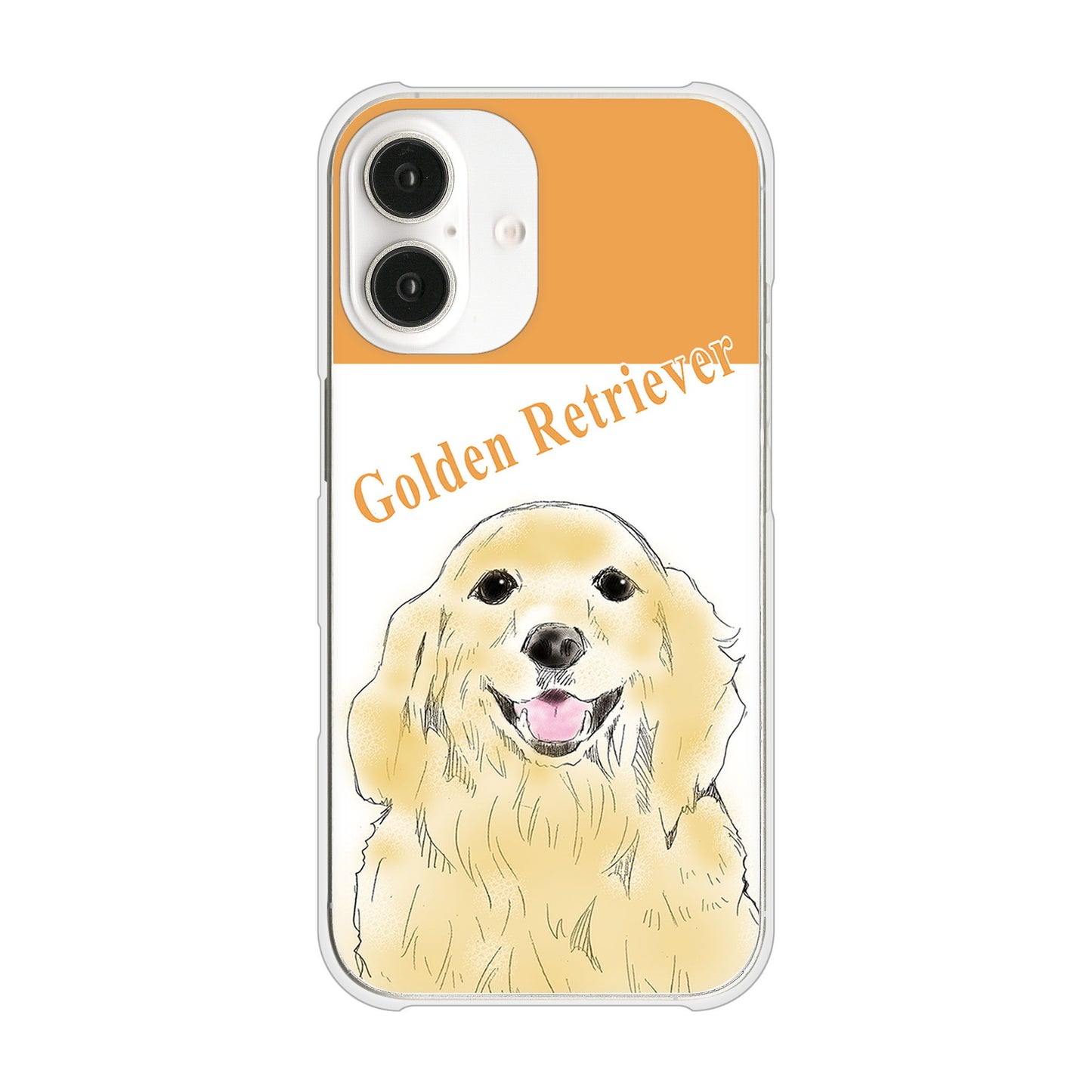iPhone16 高画質仕上げ 背面印刷 ハードケースゴールデンレトリバー