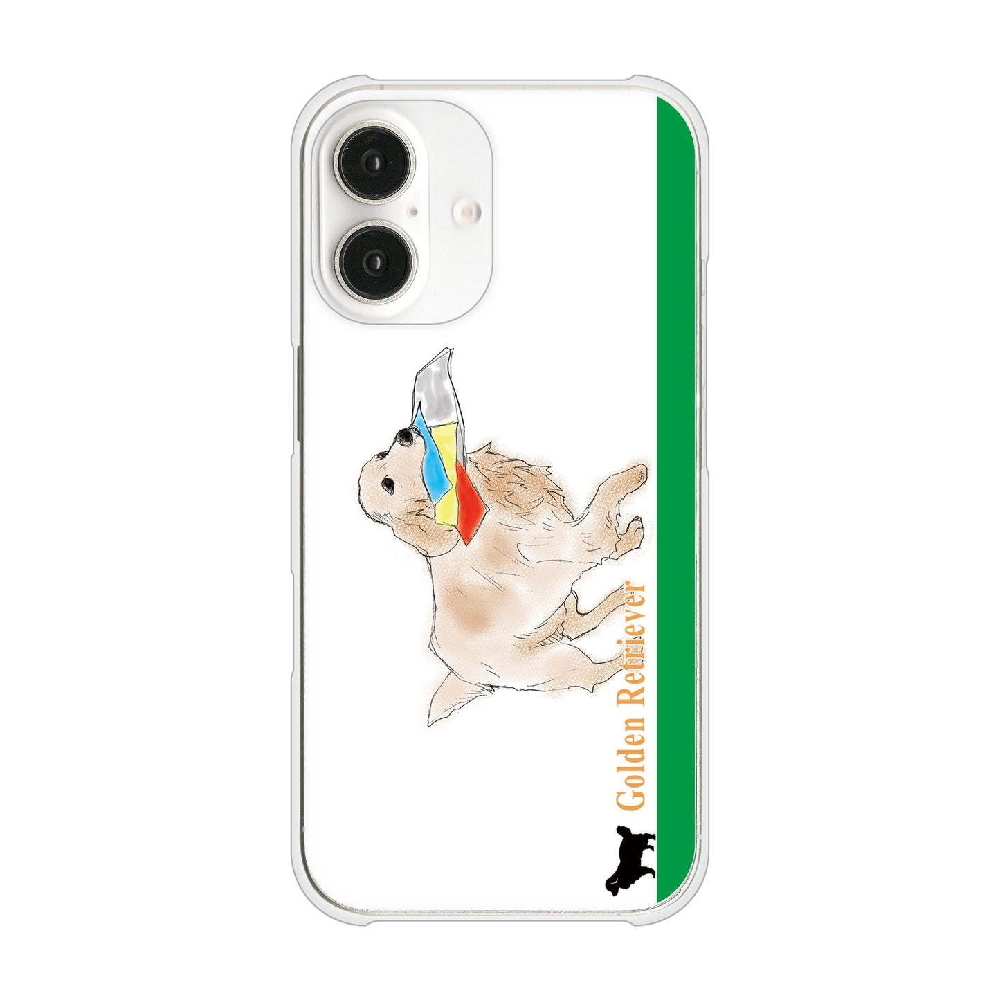 iPhone16 高画質仕上げ 背面印刷 ハードケースゴールデンレトリバー