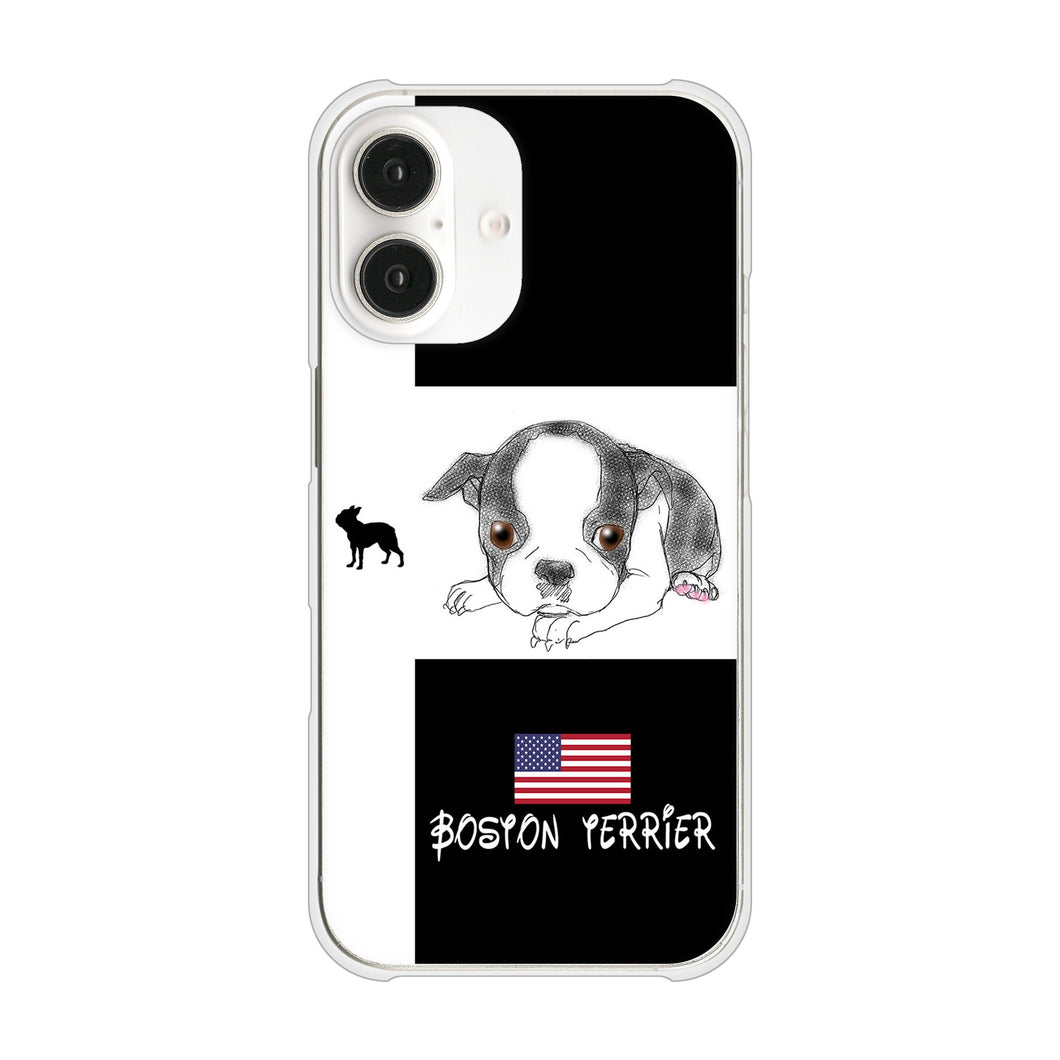 iPhone16 高画質仕上げ 背面印刷 ハードケースボストンテリア