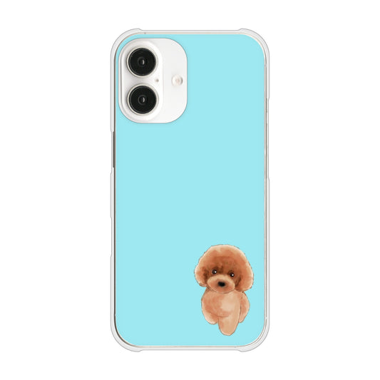 iPhone16 高画質仕上げ 背面印刷 ハードケーストイプードルレッド