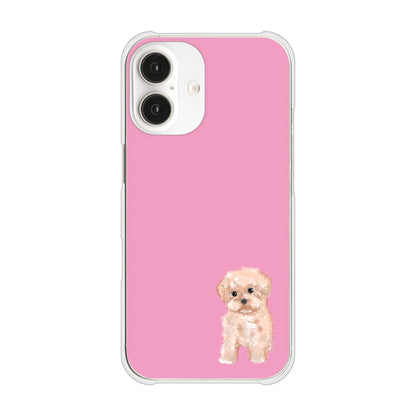 iPhone16 高画質仕上げ 背面印刷 ハードケーストイプードルアプリコット
