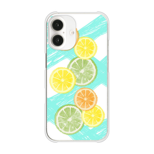 iPhone16 高画質仕上げ 背面印刷 ハードケース 【YJ183 オレンジライム】