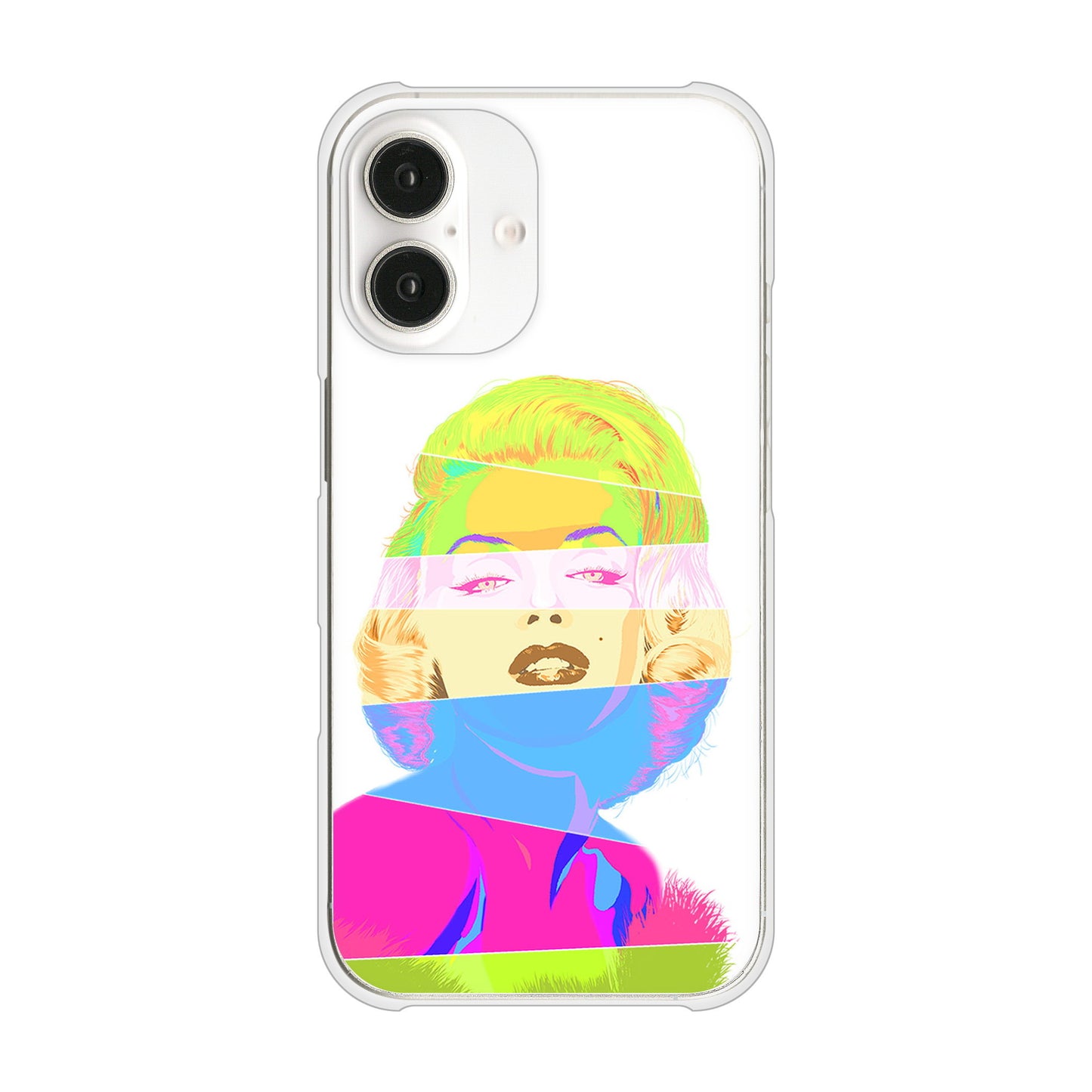 iPhone16 高画質仕上げ 背面印刷 ハードケースマリリンモンローデザイン