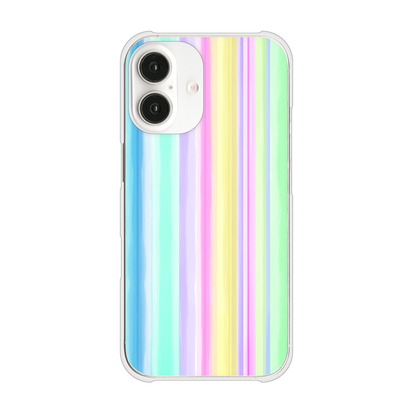 iPhone16 高画質仕上げ 背面印刷 ハードケースレインボー