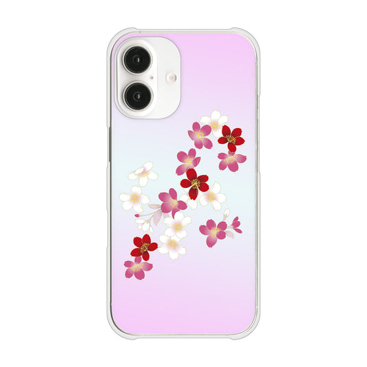 iPhone16 高画質仕上げ 背面印刷 ハードケース和花柄