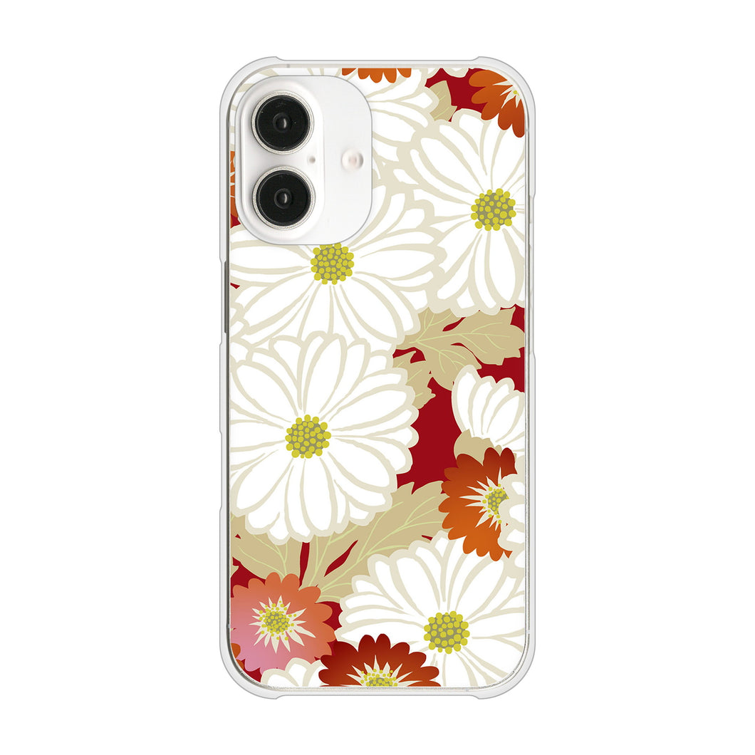 iPhone16 高画質仕上げ 背面印刷 ハードケース和花柄