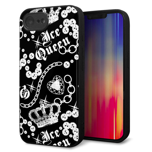 iPhone16e 強化ガラス＆TPUスマホケース ガラプリ【187 ゴージャス クラウン】