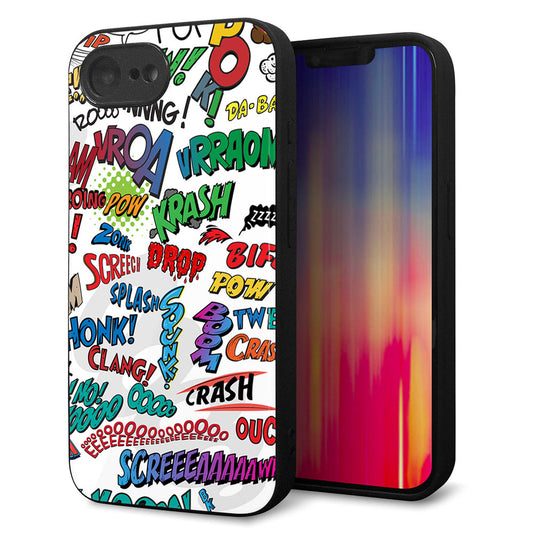 iPhone16e 強化ガラス＆TPUスマホケース ガラプリ【271 アメリカン キャッチコピー】