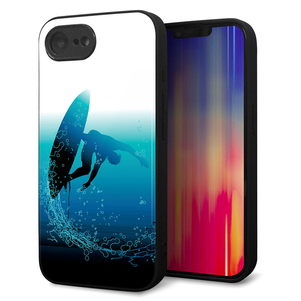 iPhone16e 強化ガラス＆TPUスマホケース ガラプリ【416 カットバック】