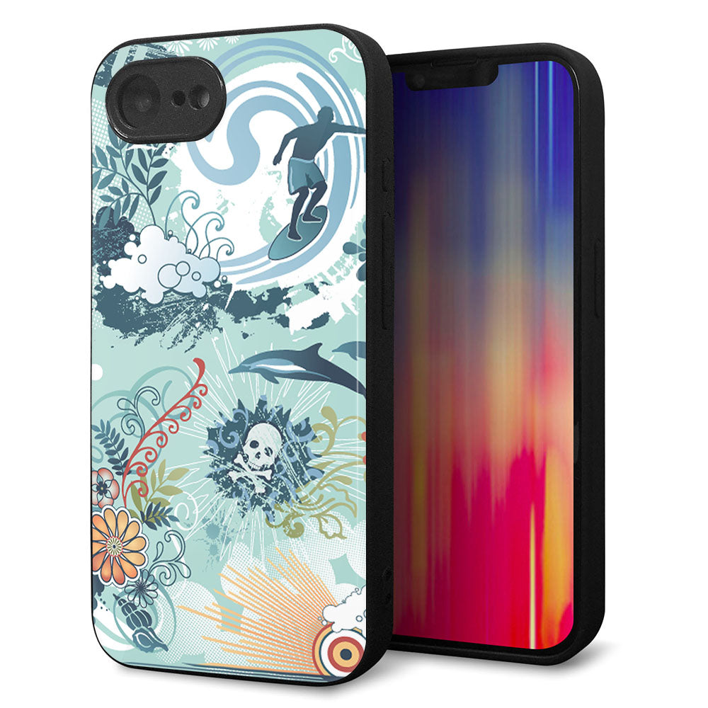 iPhone16e 強化ガラス＆TPUスマホケース ガラプリ【431 ハワイ】
