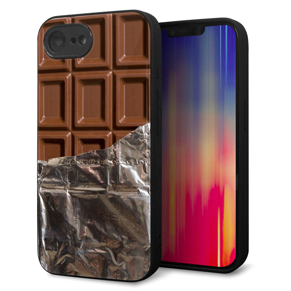 iPhone16e 強化ガラス＆TPUスマホケース ガラプリ【451 板チョコ】
