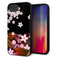 iPhone16e 強化ガラス＆TPUスマホケース ガラプリ【1237 和柄＆筆文字・夜桜の宴】