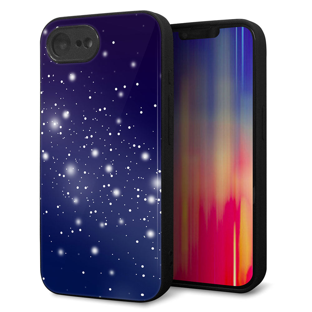 iPhone16e 強化ガラス＆TPUスマホケース ガラプリ【1271 天空の川】