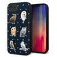 iPhone16e 強化ガラス＆TPUスマホケース ガラプリ【HA276 フクロウいろいろ】