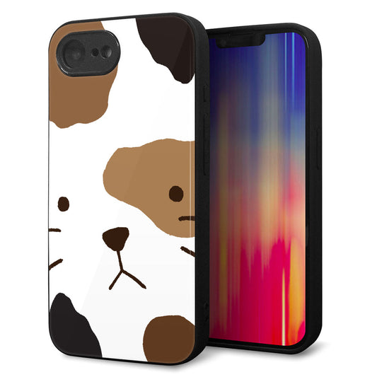 iPhone16e 強化ガラス＆TPUスマホケース ガラプリ【IA801 みけ】