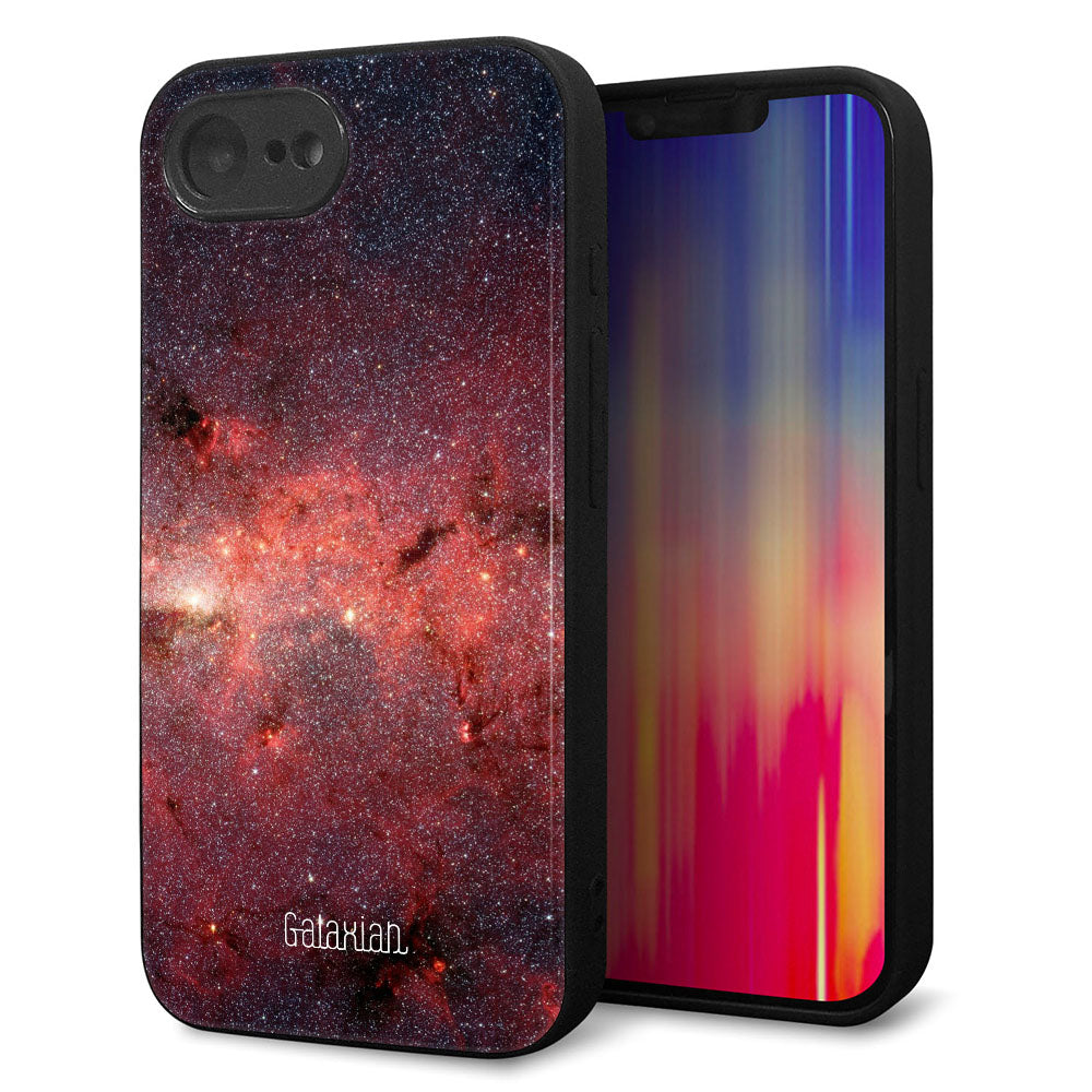 iPhone16e 強化ガラス＆TPUスマホケース ガラプリ【KM923 Galaxias Red】