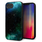 iPhone16e 強化ガラス＆TPUスマホケース ガラプリ【KM927 Galaxias Green】