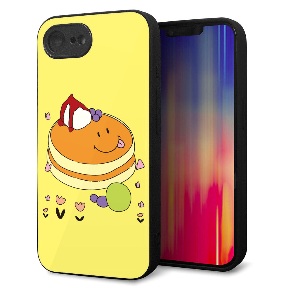 iPhone16e 強化ガラス＆TPUスマホケース ガラプリ【MA901 パンケーキ】