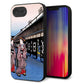 iPhone16e 強化ガラス＆TPUスマホケース ガラプリ【MA966 花魁 B】