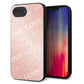 iPhone16e 強化ガラス＆TPUスマホケース ガラプリ【SC841 エンボス風LOVEリンク（ローズピンク）】