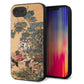 iPhone16e 強化ガラス＆TPUスマホケース ガラプリ【TA006 紫陽花双鶏】