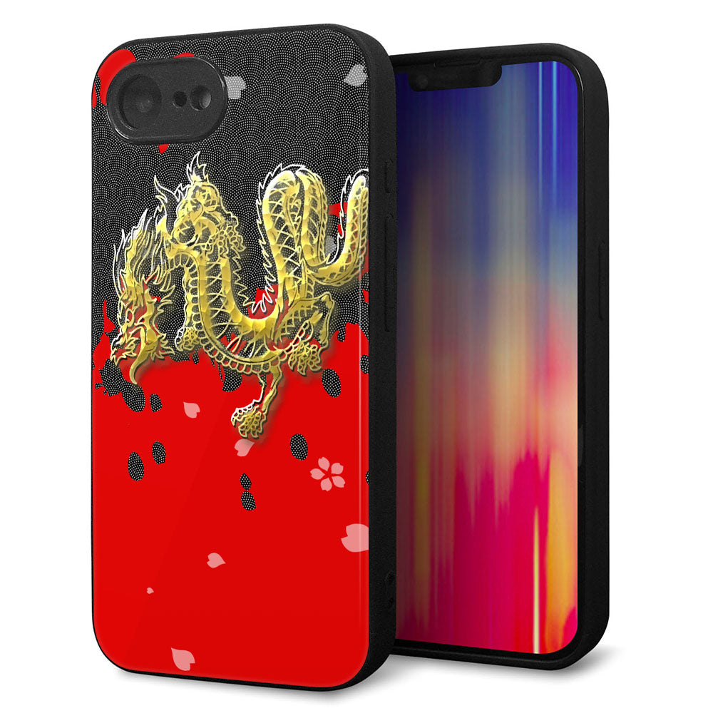 iPhone16e 強化ガラス＆TPUスマホケース ガラプリ【YC901 和竜02】