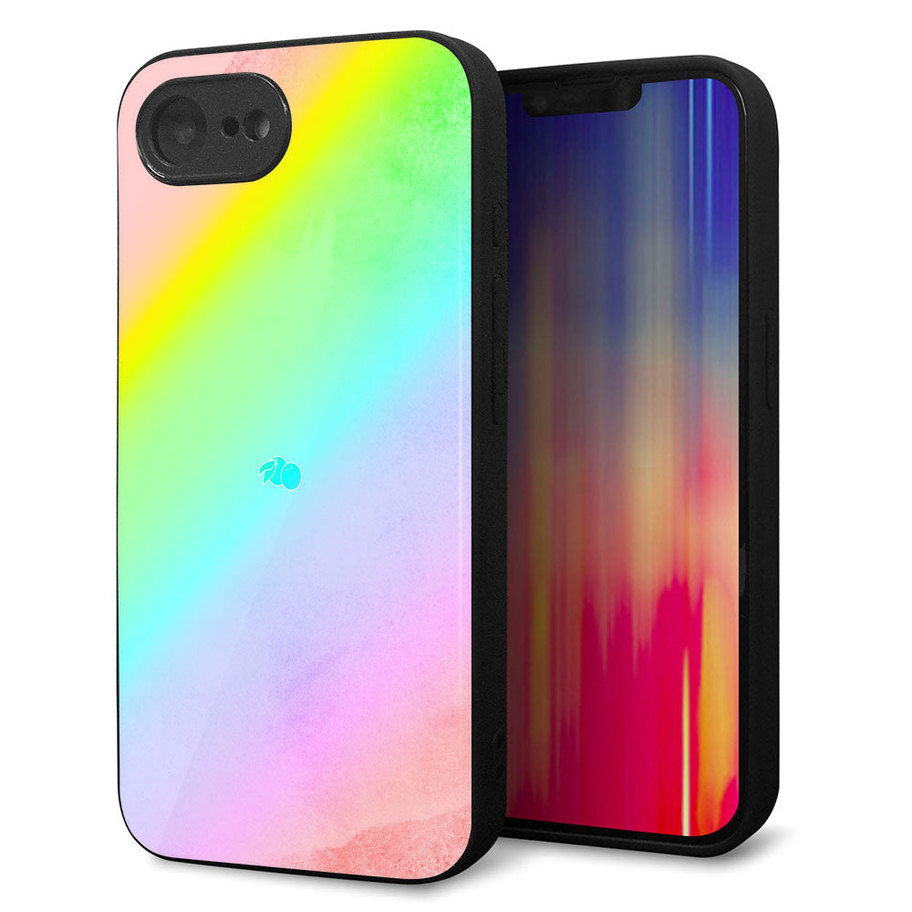 iPhone16e 強化ガラス＆TPUスマホケース ガラプリ【YJ287 デザイン】