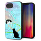 iPhone16e 強化ガラス＆TPUスマホケース ガラプリ【YJ329 魔法陣猫 キラキラ パステル】