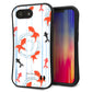 iPhone16e スマホケース 「SEA Grip」 グリップケース Sライン 【HA210 金魚 水彩ストライプ ブルー 】 UV印刷