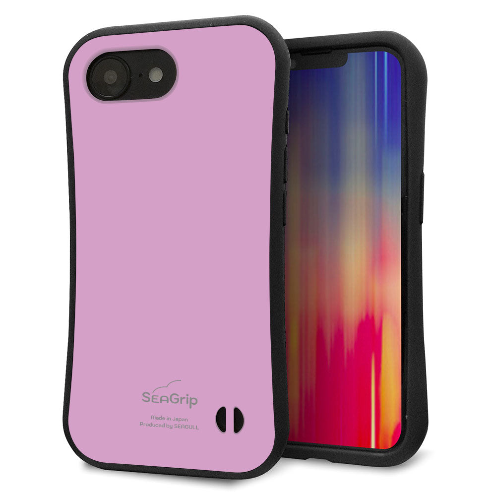 iPhone16e スマホケース 「SEA Grip」 グリップケース Sライン 【KM901 パステルカラー(パステルラベンダー)】 UV印刷