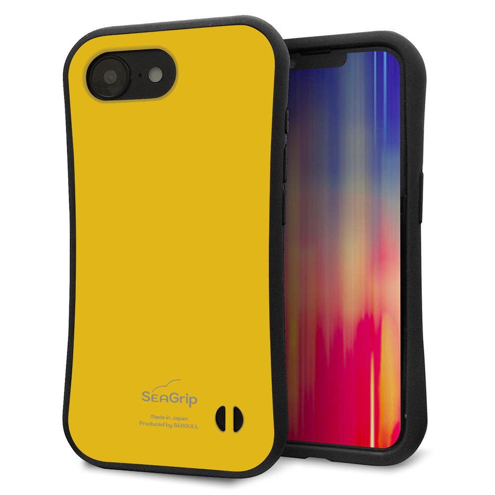 iPhone16e スマホケース 「SEA Grip」 グリップケース Sライン 【KM920 レトロカラー(マスタード)】 UV印刷