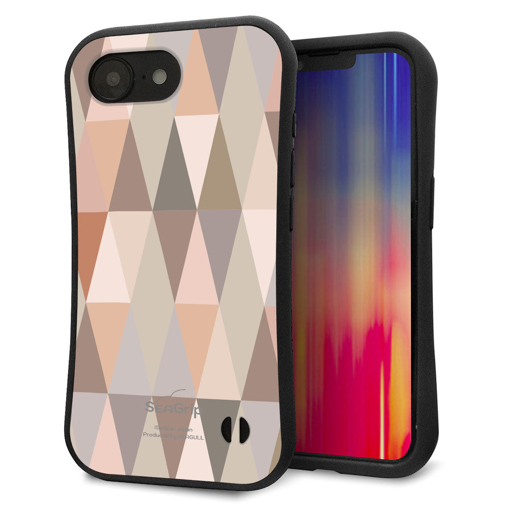 iPhone16e スマホケース 「SEA Grip」 グリップケース Sライン 【MG800 くすみピンク】 UV印刷