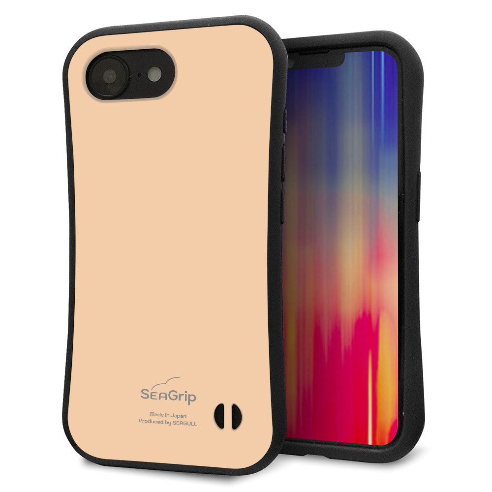 iPhone16e スマホケース 「SEA Grip」 グリップケース Sライン 【TA020 レトロベージュ】 UV印刷