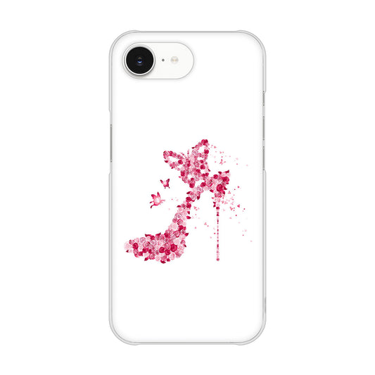 iPhone16e 高画質仕上げ 背面印刷 ハードケース 【387 薔薇のハイヒール】