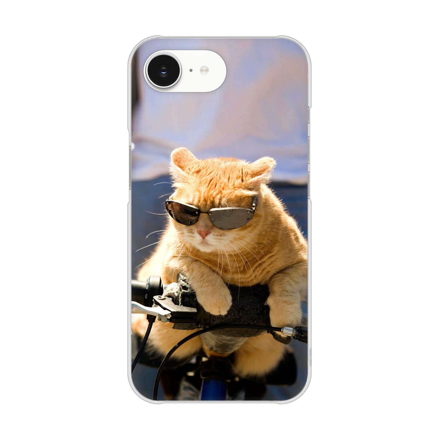 iPhone16e 高画質仕上げ 背面印刷 ハードケース 【595 にゃんとサイクル】
