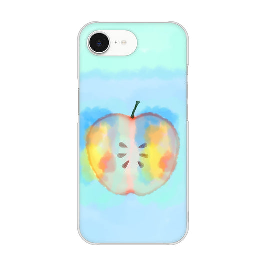 iPhone16e 高画質仕上げ 背面印刷 ハードケース 【YJ181 りんご 水彩181】