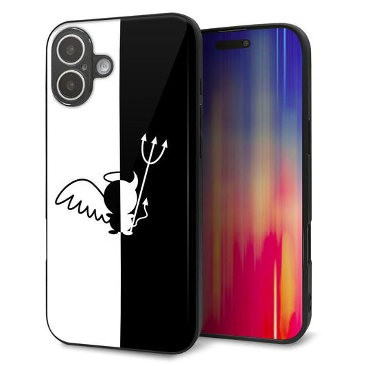 iPhone16 Plus 強化ガラス＆TPUスマホケース ガラプリ【027 ハーフデビット】