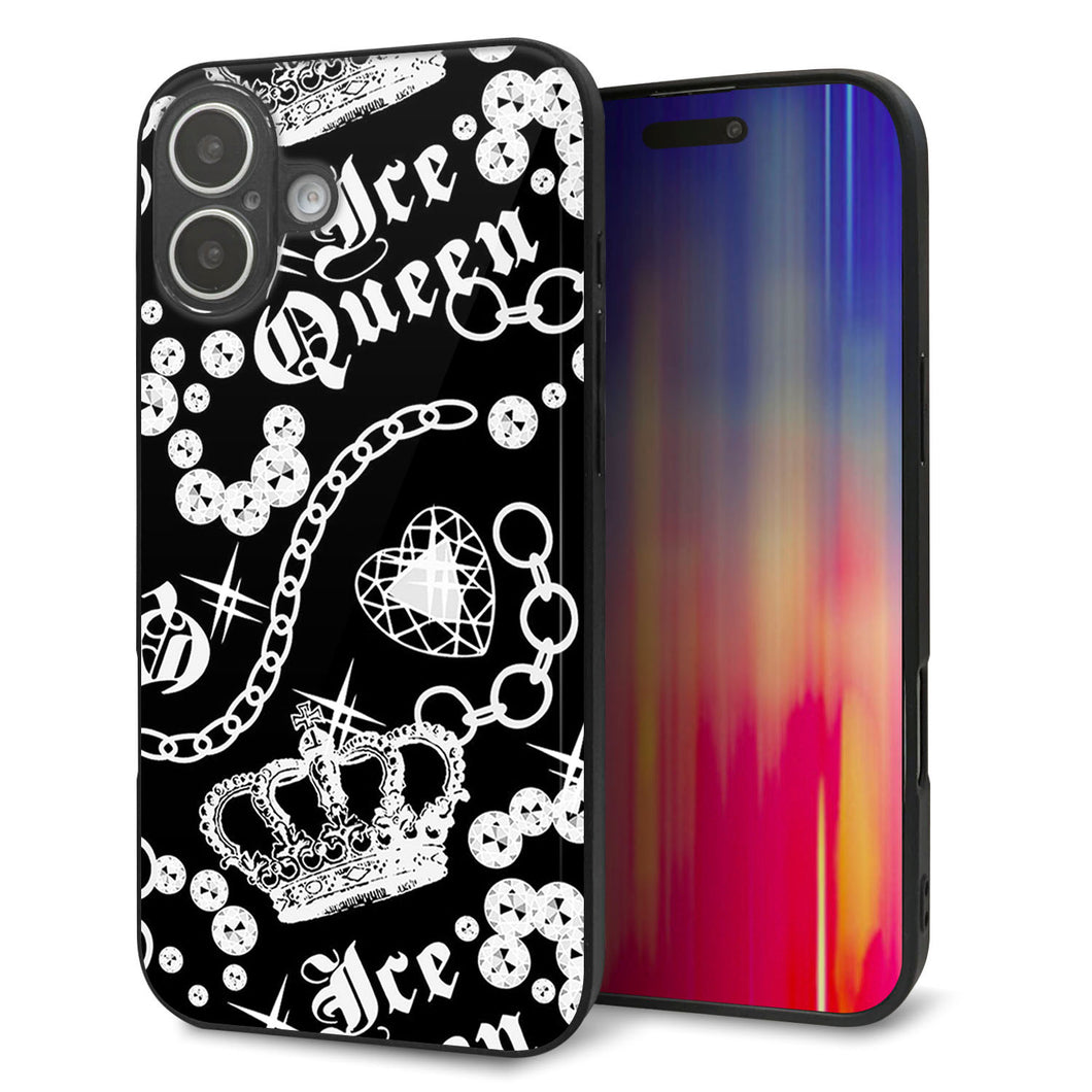 iPhone16 Plus 強化ガラス＆TPUスマホケース ガラプリ【187 ゴージャス クラウン】