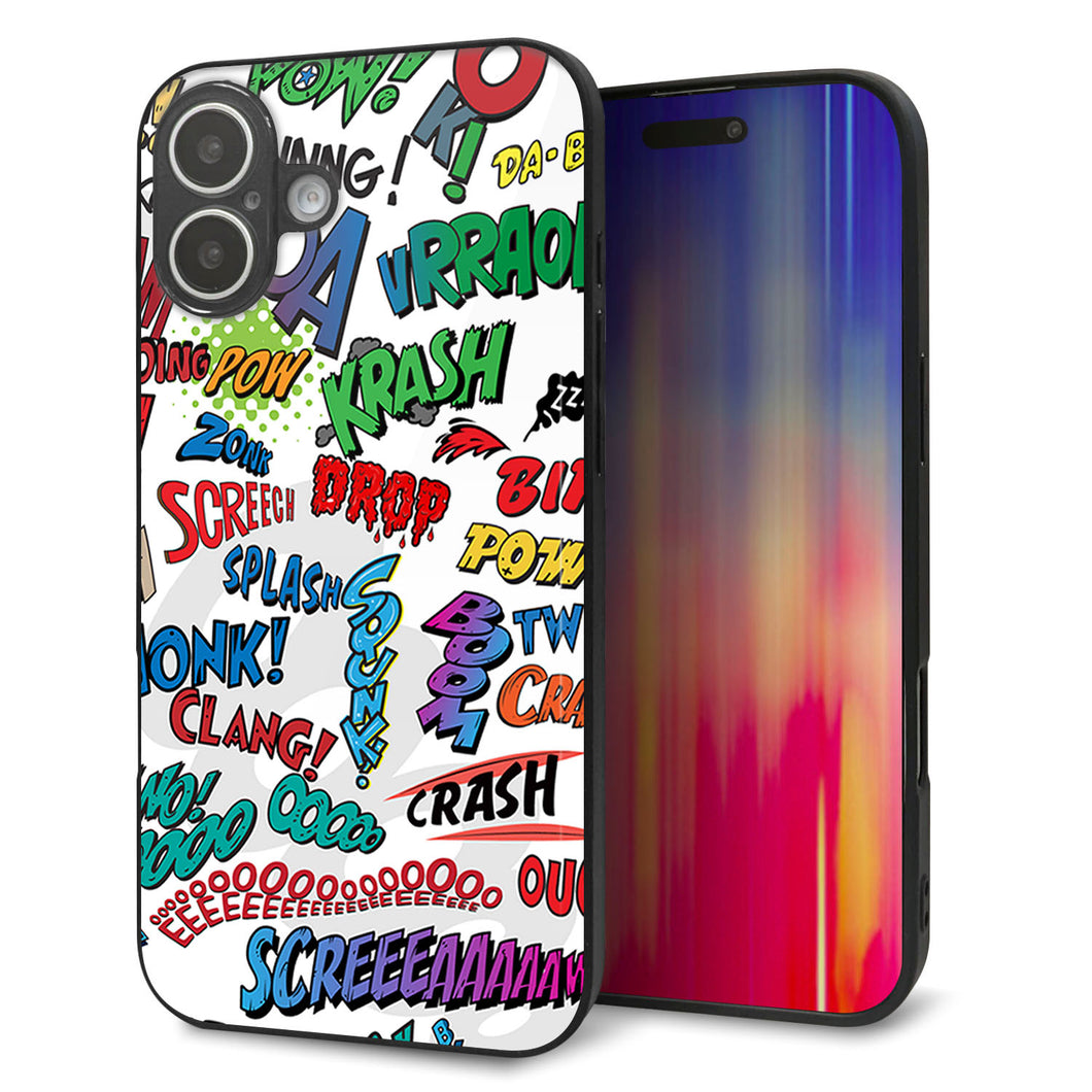 iPhone16 Plus 強化ガラス＆TPUスマホケース ガラプリ【271 アメリカン キャッチコピー】