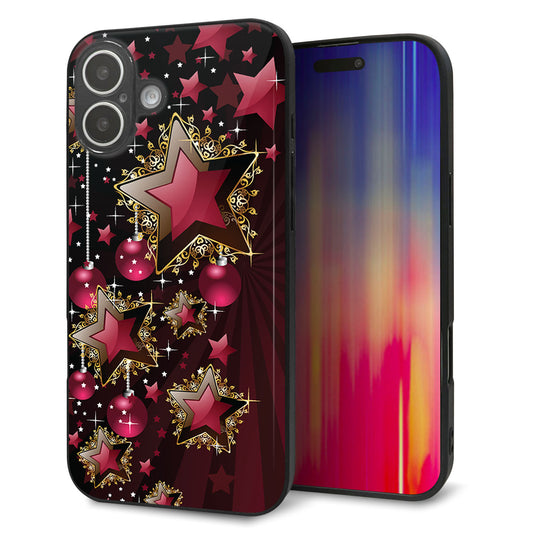 iPhone16 Plus 強化ガラス＆TPUスマホケース ガラプリ【434 星の壁】