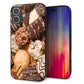 iPhone16 Plus 強化ガラス＆TPUスマホケース ガラプリ【442 クッキー mix】