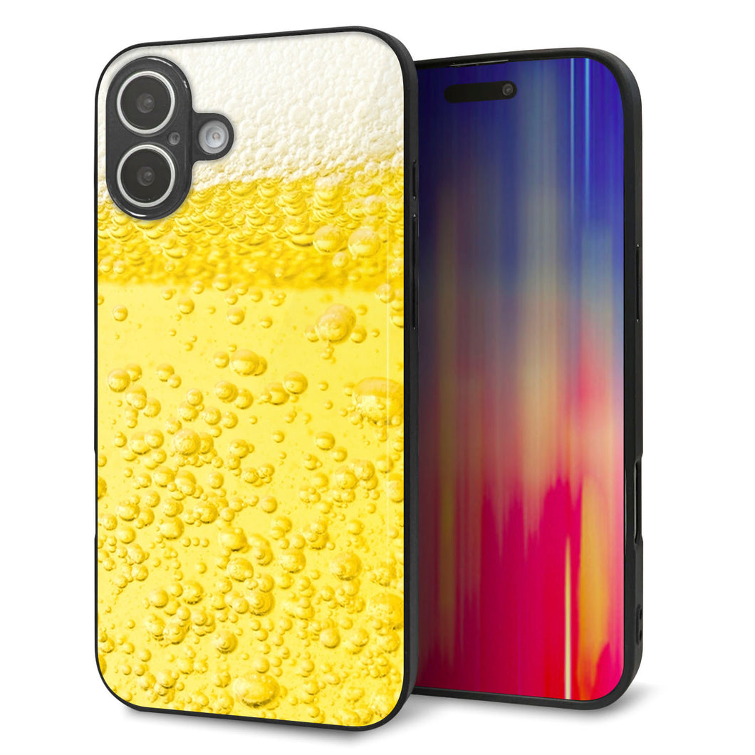 iPhone16 Plus 強化ガラス＆TPUスマホケース ガラプリ【450 生ビール】