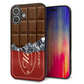 iPhone16 Plus 強化ガラス＆TPUスマホケース ガラプリ【535 板チョコ-エンジ包装】