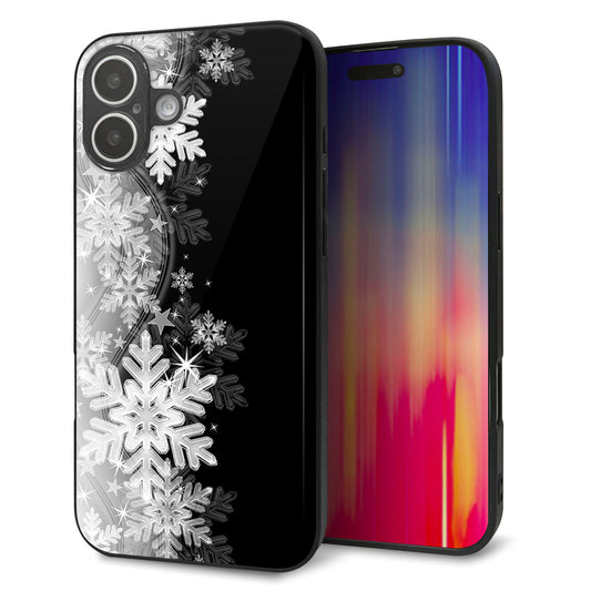 iPhone16 Plus 強化ガラス＆TPUスマホケース ガラプリ【603 白銀と闇】