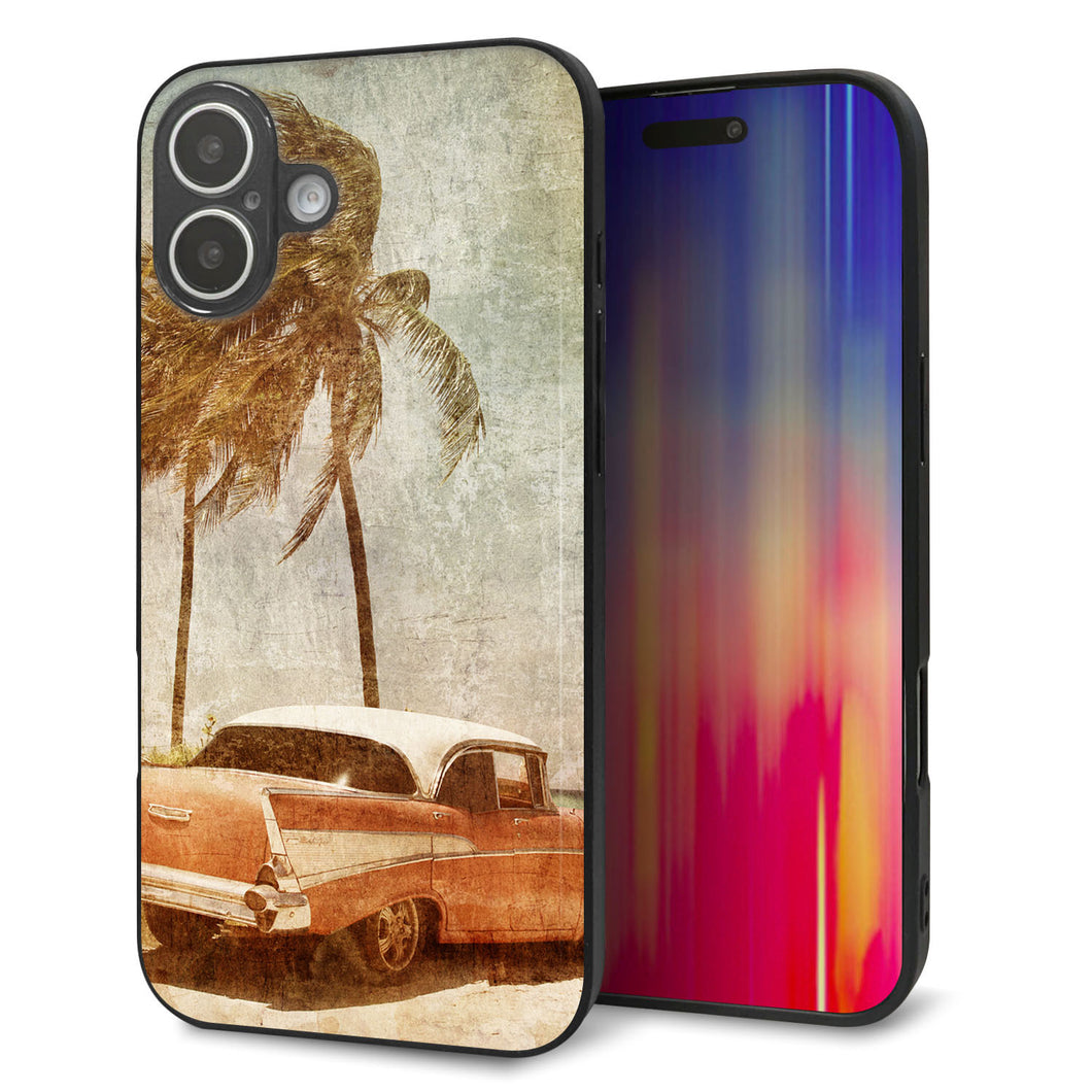 iPhone16 Plus 強化ガラス＆TPUスマホケース ガラプリ【620 憧れの時-CAR】