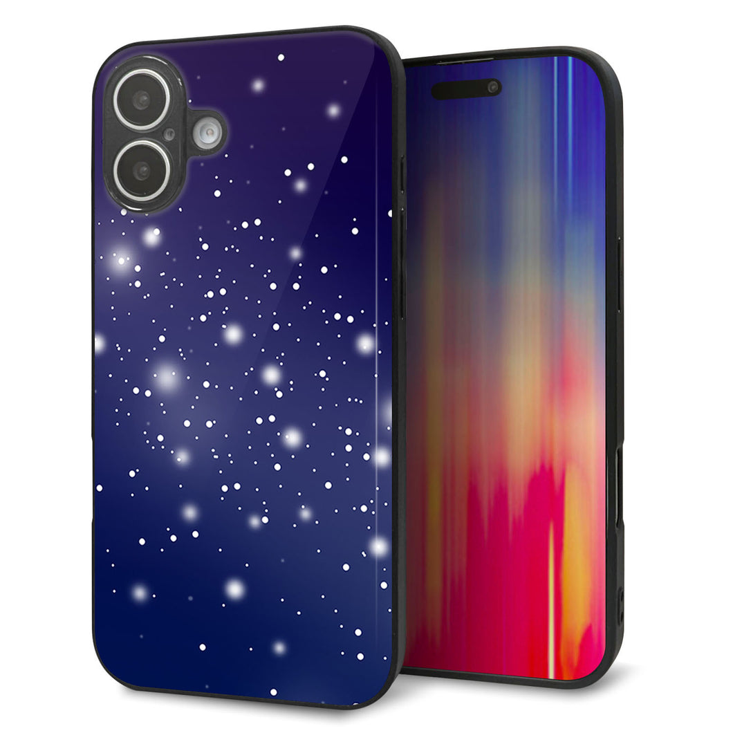iPhone16 Plus 強化ガラス＆TPUスマホケース ガラプリ【1271 天空の川】