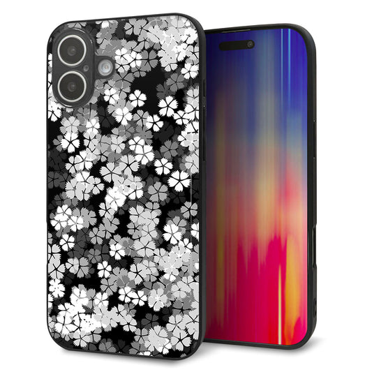 iPhone16 Plus 強化ガラス＆TPUスマホケース ガラプリ【1332 夜桜】